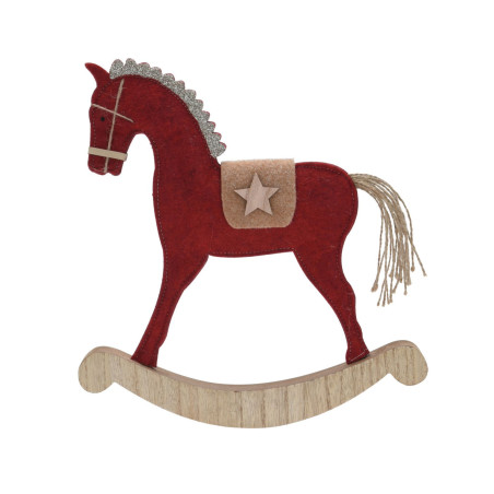 CAVALLO DONDOLO FELTRO 30CM 3ASSORTITI