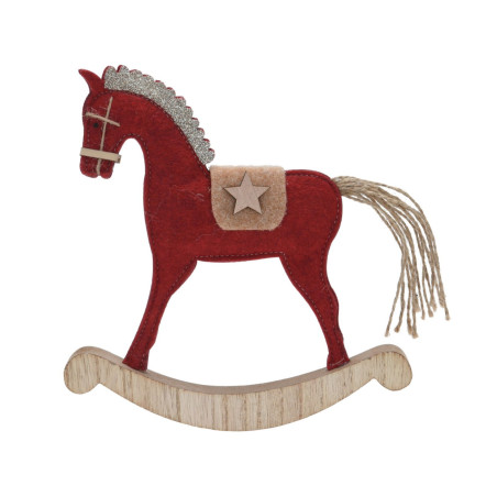 CAVALLO DONDOLO FELTRO 22CM 3ASSORTITI