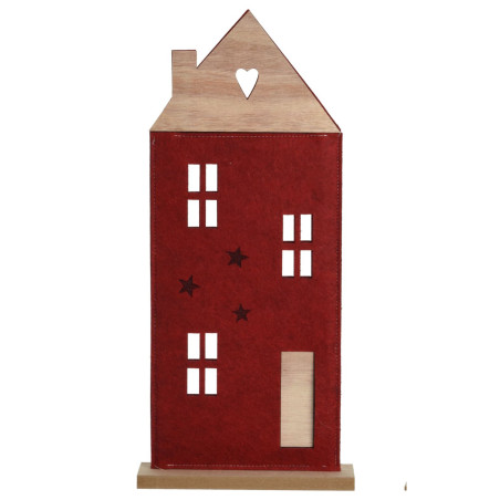 CASA LEGNO-FELTRO 15X28CM 3ASS