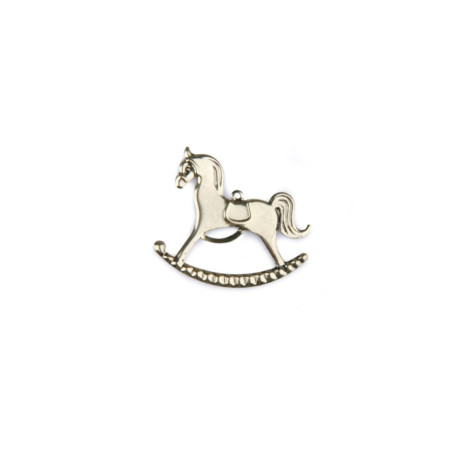 APPLICAZIONE  CAVALLO DONDOLO GOLD 4X3.5CM