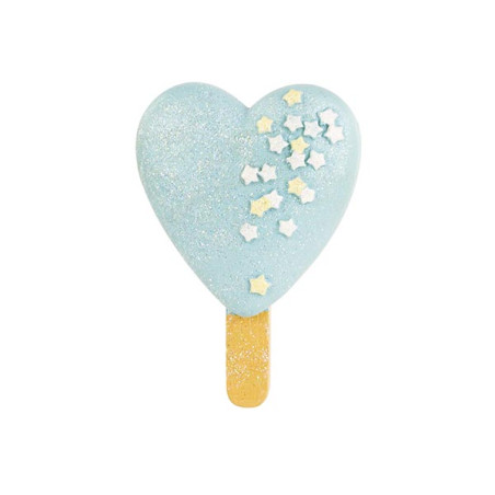 GELATO CUORE GLITTER VERDE MAGNETE