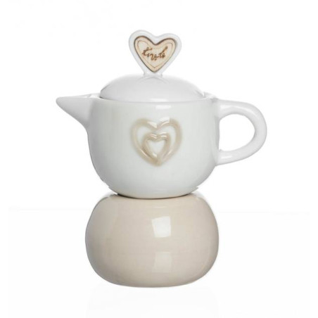 CAFFETTIERA CERAMICA CON CUORE H12