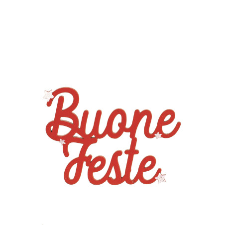 DECORAZIONE ROSSO BUONE FESTE