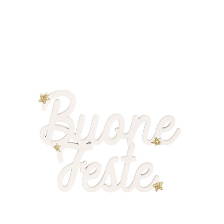 DECORO BIANCO BUONE FESTE