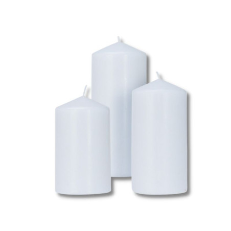 SET 3 CANDELE BIANCHE 10-11-13CM