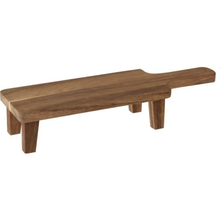 VASSOIO LEGNO ACACIA 38X11X7 CON PIEDI