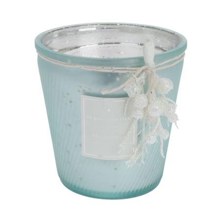 VASO VETRO CON CANDELA 11CM 2 ASSORTITI