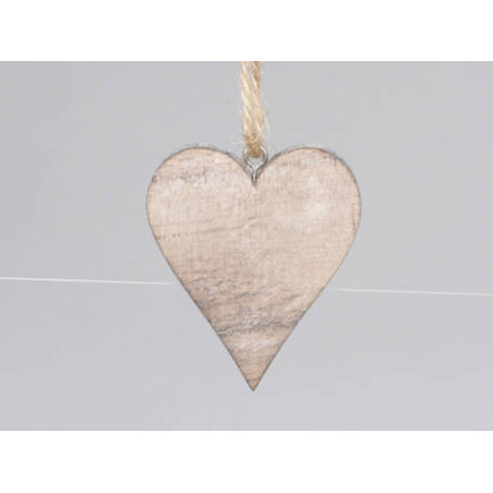 CUORE LEGNO DA APPENDERE NATURALE 6CM