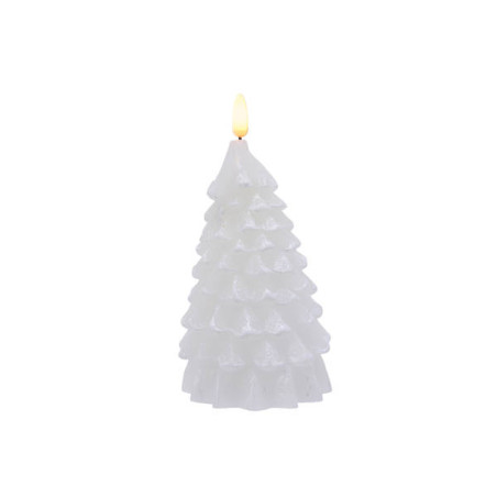 CANDELA ALBERO CON LED BIANCA 18CM