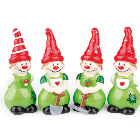 GNOMETTO RESINA VERDE/ROSSO 3X9CM