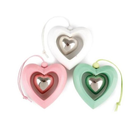 CUORE 3COLORI 6XH6X15CM