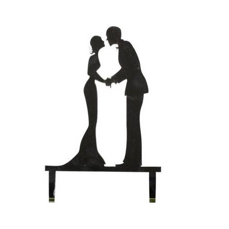 CAKE TOPPER ACRILICO SILVER 12.5XH22