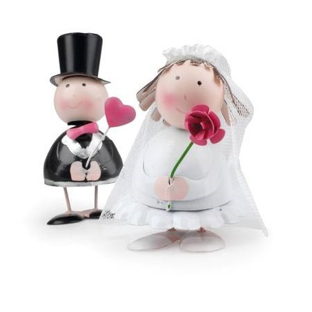 BRIDE E GROOM SPOSINI IN METALLO 10.5CM