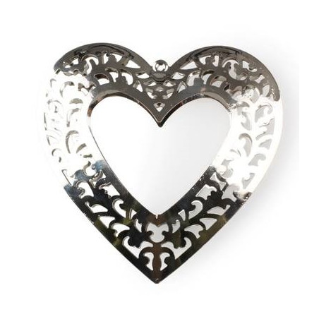 APPLICAZIONE CUORE IN METALLO 3D SILVER