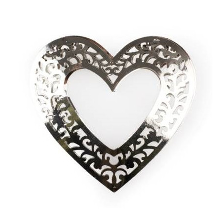 CUORE IN METALLO 3D SILVER 9X1.2CM