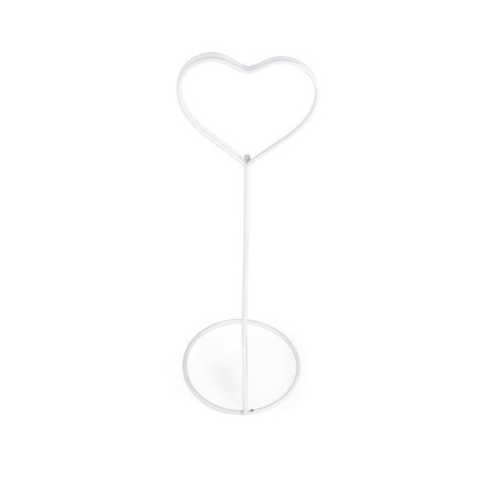 CUORE METALLO BIANCO 7CM H17CM