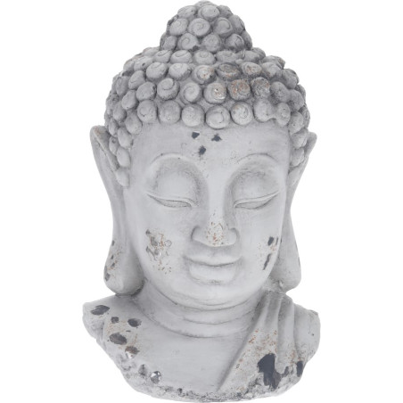 TESTA BUDDHA CEMENTO 10X9X16CM