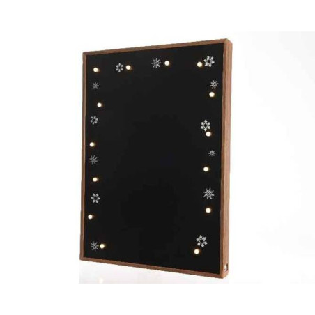 LAVAGNA LEGNO CON 14LED WARM WHITE H50