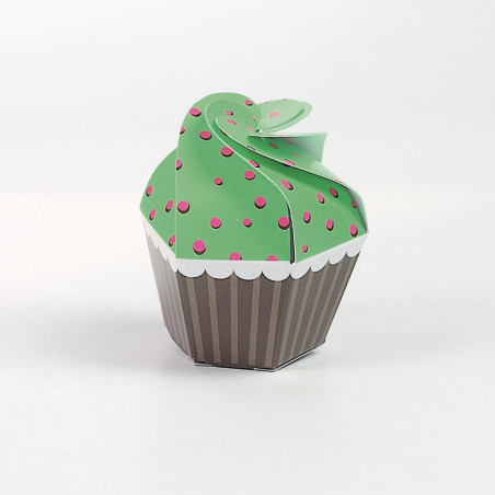 PORTACONFETTI CUPCAKE FLUO VERDE FUXIA 6X6X7